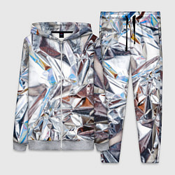 Женский костюм Зеркальная металическая фольга текстура