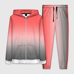 Женский костюм Бледный красно-серый градиент