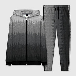 Женский костюм Градиент полосами тёмно-серый графитовый