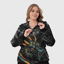 Женский 3D-костюм Японский дракон татуировка, цвет: 3D-черный — фото 2