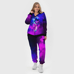 Женский 3D-костюм Космонавт среди облаков, цвет: 3D-черный — фото 2