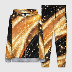 Женский костюм Золотая текстура на черном фоне