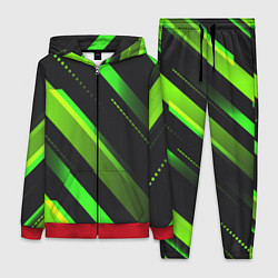 Женский костюм Color black green