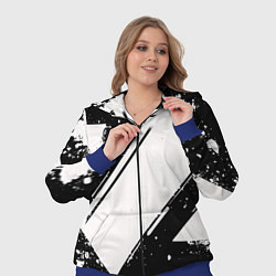 Женский 3D-костюм Color black white, цвет: 3D-синий — фото 2