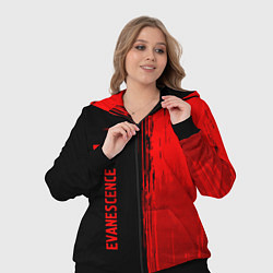 Женский 3D-костюм Evanescence - red gradient по-вертикали, цвет: 3D-черный — фото 2
