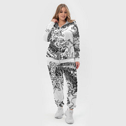 Женский 3D-костюм Татуировка дракона на белом, цвет: 3D-белый — фото 2