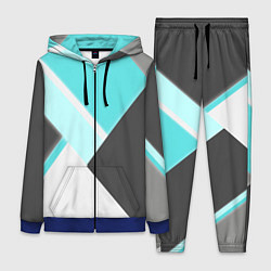 Женский 3D-костюм Color black blue, цвет: 3D-синий