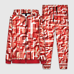 Женский 3D-костюм Красно-белый объёмный эффект, цвет: 3D-красный