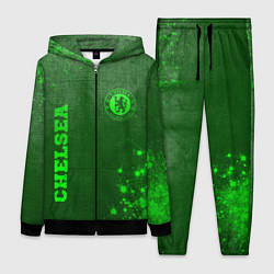 Женский 3D-костюм Chelsea - green gradient вертикально, цвет: 3D-черный