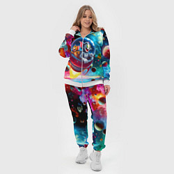 Женский 3D-костюм Том и Джерри летят в ракете - нейроарт, цвет: 3D-белый — фото 2