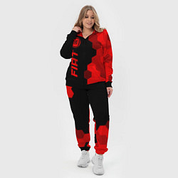 Женский 3D-костюм Fiat - red gradient по-вертикали, цвет: 3D-черный — фото 2