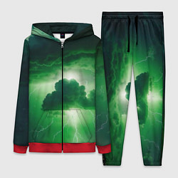 Женский 3D-костюм Зелёный гром, цвет: 3D-красный