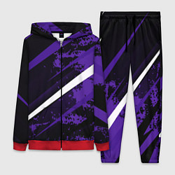 Женский костюм Color black purple line