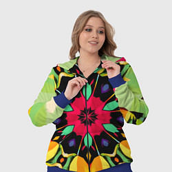 Женский 3D-костюм Салатовый калейдоскоп, цвет: 3D-синий — фото 2