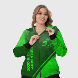 Женский 3D-костюм JoJo Bizarre Adventure - green gradient вертикальн, цвет: 3D-черный — фото 2