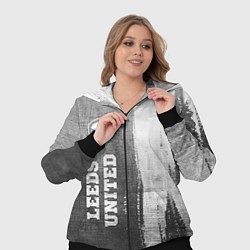 Женский 3D-костюм Leeds United - grey gradient по-вертикали, цвет: 3D-черный — фото 2