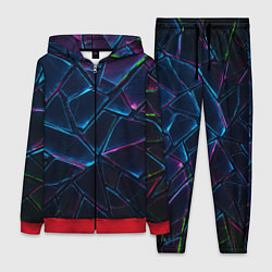 Женский 3D-костюм Неоновые линии и фигуры, цвет: 3D-красный
