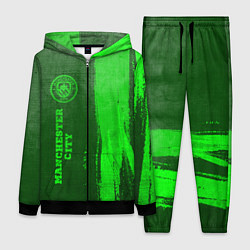 Женский 3D-костюм Manchester City - green gradient по-вертикали, цвет: 3D-черный