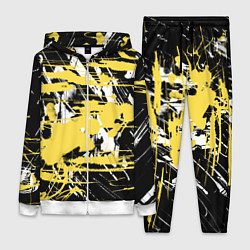 Женский костюм Желтая краска на черном