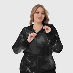 Женский 3D-костюм Угольный серый простой абстрактный, цвет: 3D-черный — фото 2