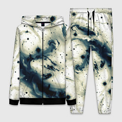 Женский костюм Бежевый и тёмно-синий космическая абстракция