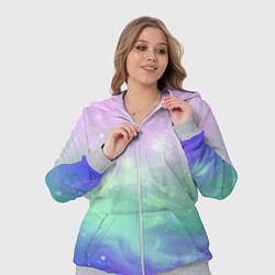 Женский 3D-костюм Космический бледный розово-синий, цвет: 3D-меланж — фото 2