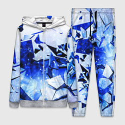 Женский костюм Абстрактный космический синий фон неоновых плит