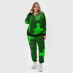 Женский 3D-костюм Honda - green gradient вертикально, цвет: 3D-черный — фото 2