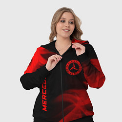 Женский 3D-костюм Mercedes - red gradient вертикально, цвет: 3D-черный — фото 2