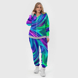 Женский 3D-костюм Neon waves, цвет: 3D-меланж — фото 2