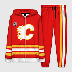 Женский 3D-костюм Калгари Флэймз хоккей, цвет: 3D-белый