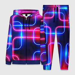 Женский 3D-костюм Цветные светящиеся неоны, цвет: 3D-синий