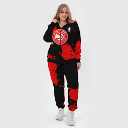 Женский 3D-костюм Atlanta Hawks black and red, цвет: 3D-черный — фото 2