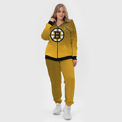 Женский 3D-костюм Бостон Брюинз - паттерн треугольников, цвет: 3D-черный — фото 2
