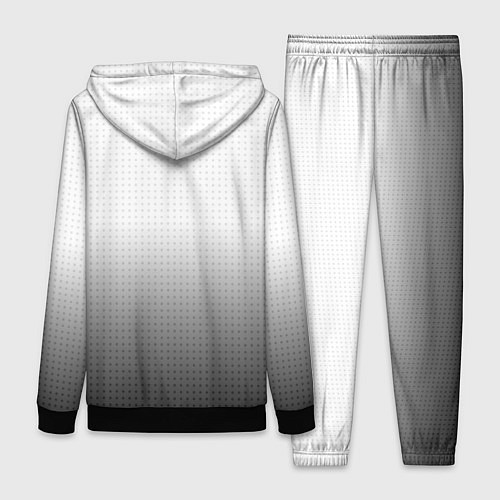 Женский костюм Из белого в чёрный градиент с точками / 3D-Черный – фото 2