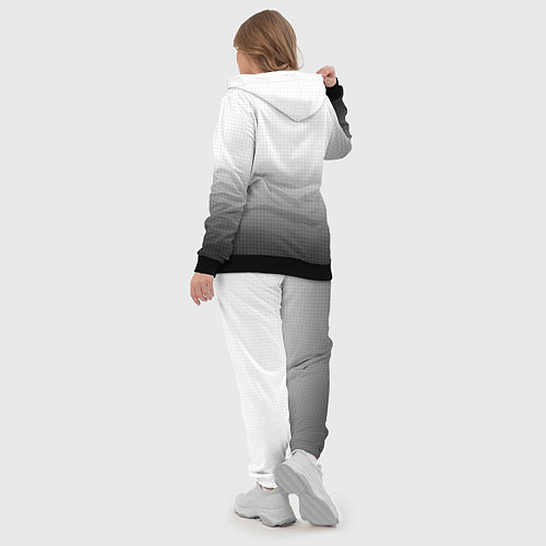 Женский костюм Из белого в чёрный градиент с точками / 3D-Черный – фото 5