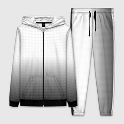 Женский костюм Из белого в чёрный градиент с точками