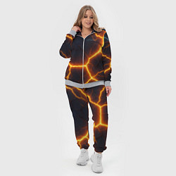 Женский 3D-костюм Молнии и черные объемные плиты, цвет: 3D-меланж — фото 2