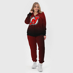 Женский 3D-костюм Нью Джерси Девилз - красный градиент, цвет: 3D-черный — фото 2