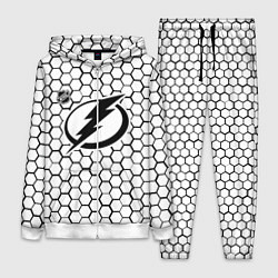 Женский 3D-костюм Тампа Бэй Лайтнинг - белые соты, цвет: 3D-белый