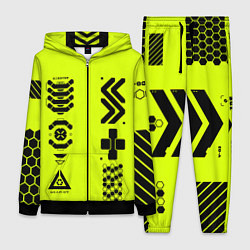 Женский 3D-костюм Кибер текстура - ядовитая, цвет: 3D-черный