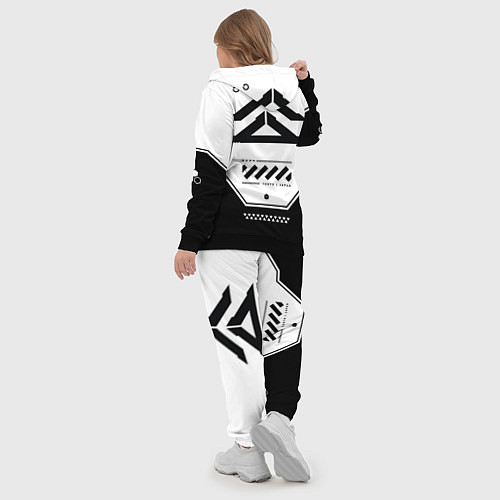 Женский костюм Кибер текстура - черно белая / 3D-Черный – фото 5