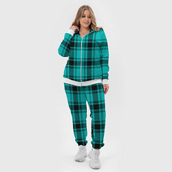 Женский 3D-костюм Checkered blue, цвет: 3D-белый — фото 2