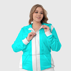 Женский 3D-костюм Color white light blue line, цвет: 3D-белый — фото 2