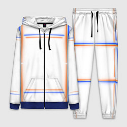 Женский 3D-костюм Neon white orange blue, цвет: 3D-синий
