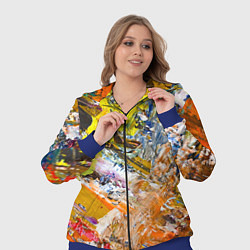Женский 3D-костюм Живая Абстракция: Поток Цветов и Форм в Постоянном, цвет: 3D-синий — фото 2