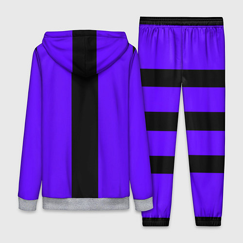 Женский костюм Color purple black stripes / 3D-Меланж – фото 2