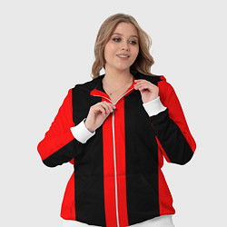 Женский 3D-костюм Color black red lines, цвет: 3D-белый — фото 2