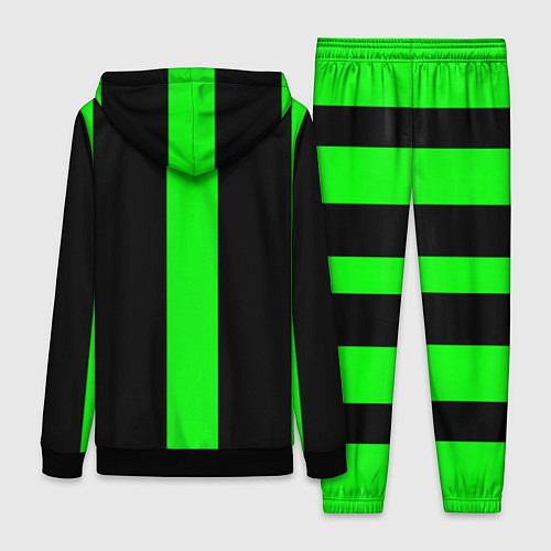 Женский костюм Color green black lines / 3D-Черный – фото 2