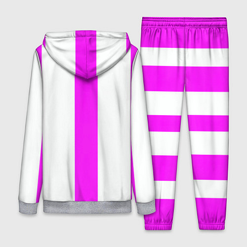 Женский костюм Color white pink lines / 3D-Меланж – фото 2